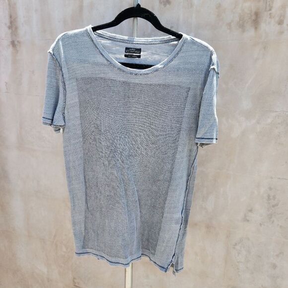 All saints exposed stitch linen tee - Picture 1 of 5